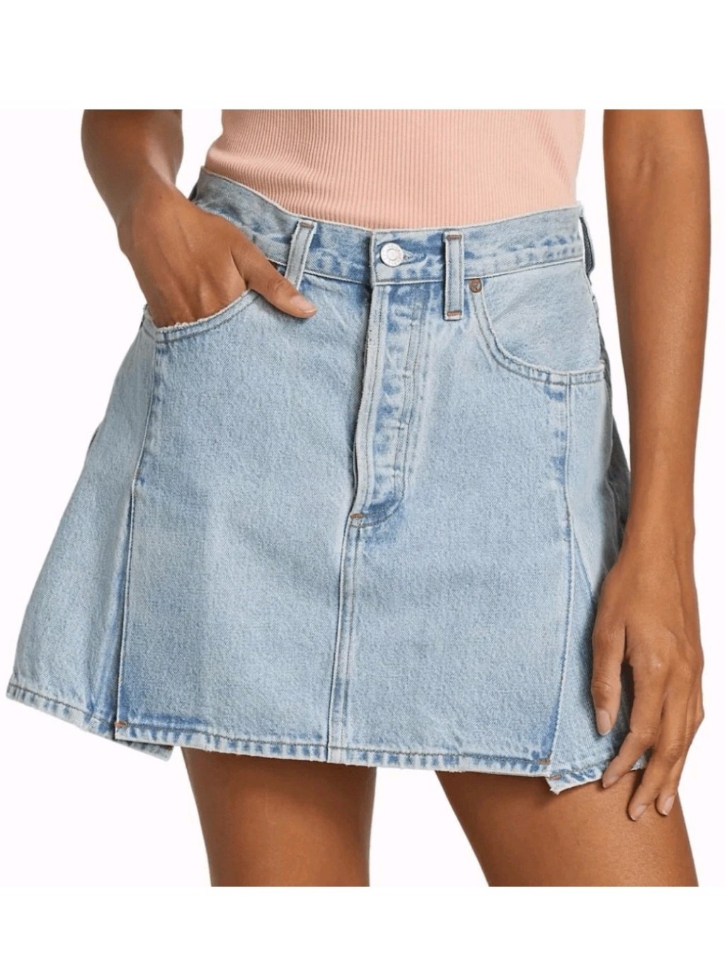 Agolde Slice Denim Skirt